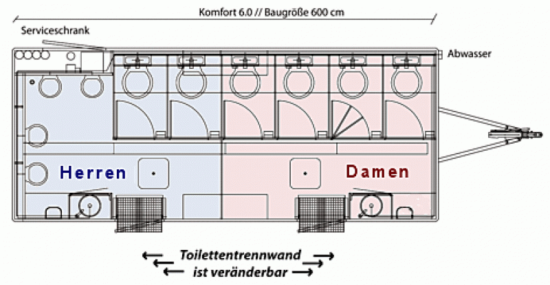 WC200 Toilettenwagen,Toilettenanhänger, Klowagenmobile, Toilette – 3