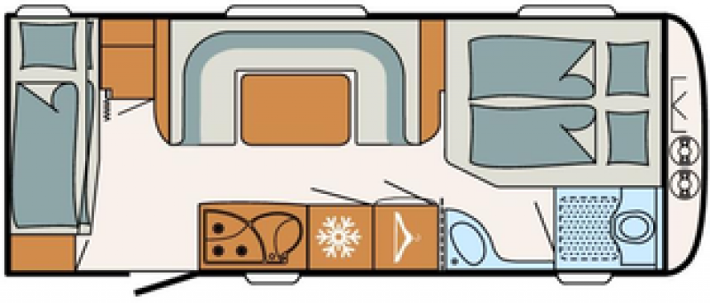 Dethleffs Camper 560 FMK mit Vollausstattung, autom. SAT-Anlage, Mover, Fußbodenheizung und Klimaanl