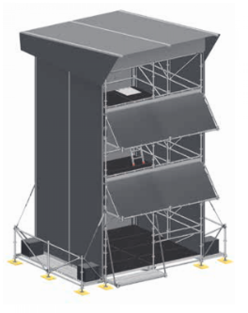 Layher FOH 4,00 m x 4,00 m; 1-3 Etagen möglich – 2