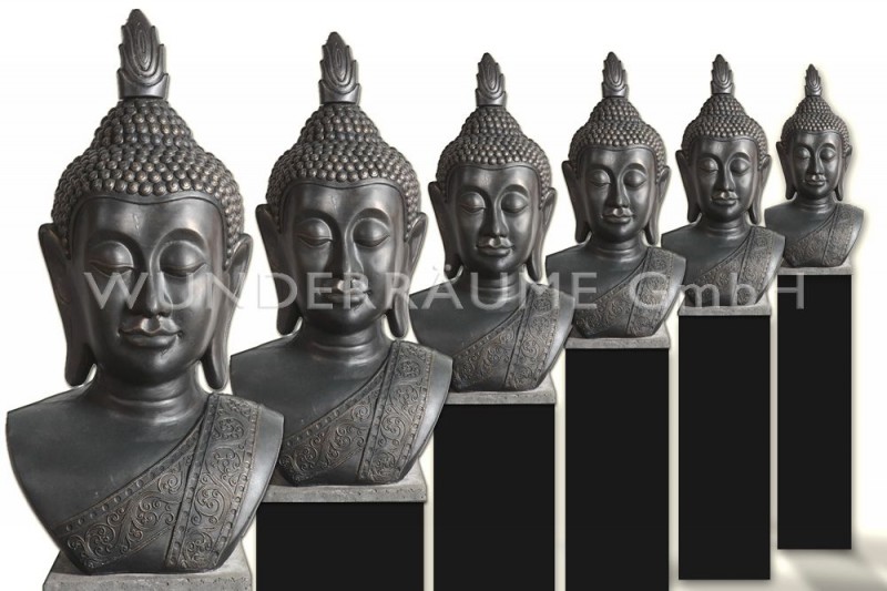 Buddha-Büste, schwarz – 5
