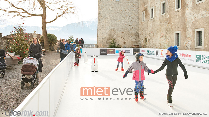 Mobile Eislaufbahn / Schlittschuh laufen mieten 