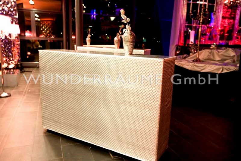 Stehtisch Glamour in silber und gold – 2