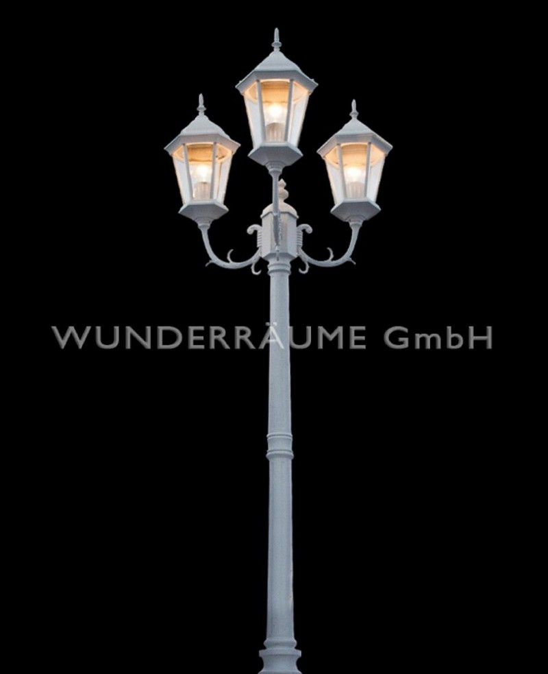 Straßenlaternen-Set in kupfer oder weiß