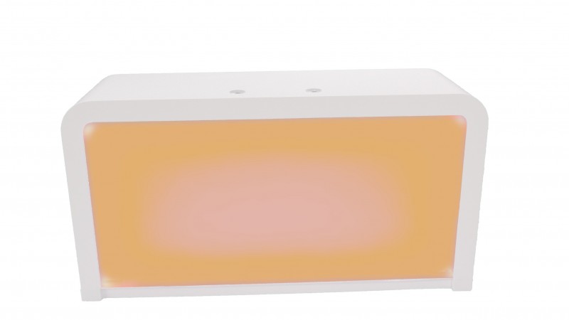 Theke mit LED-Beleuchtung in verschiedenen Farben mit Kühlschrank