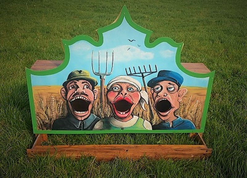 Wurf Spiel - Bauern, Kinderspiel, Jahrmart Spiele