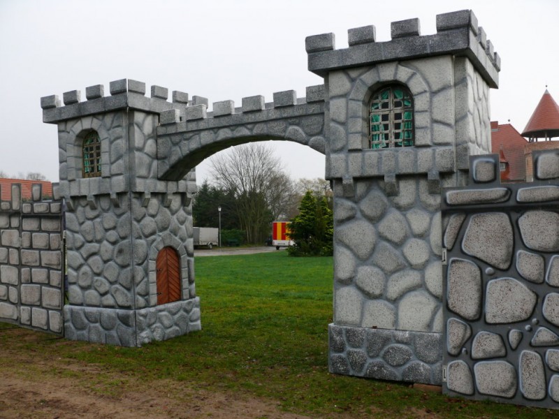 Eingangstor Ritterburg , Burg Tor, Mittelalter Dekoration – 2