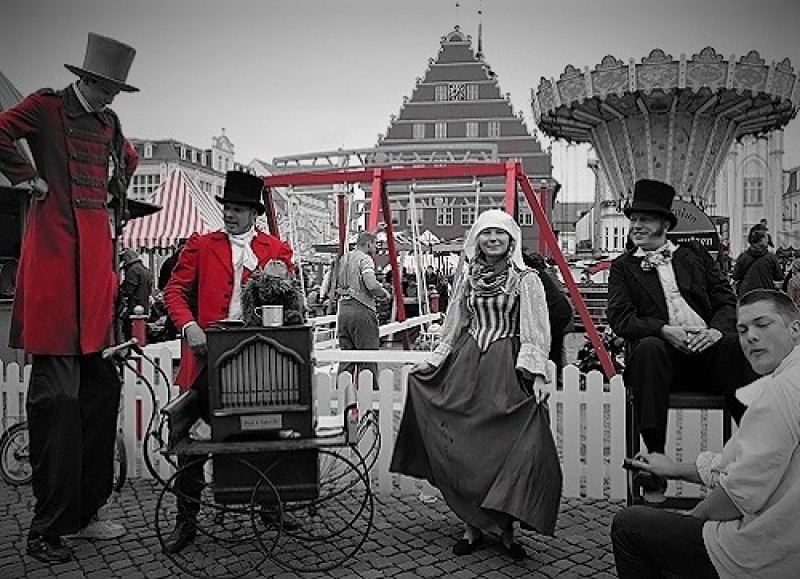 Marktleben 1900 , Jahrmarkt , Animationen