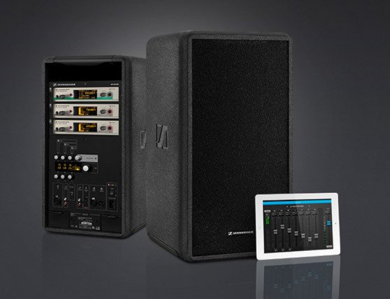 Sennheiser LSP 500 Pro Akku Lautsprecher mit Funkmikrofon, USB-MP3 Player und Bluetooth – 2
