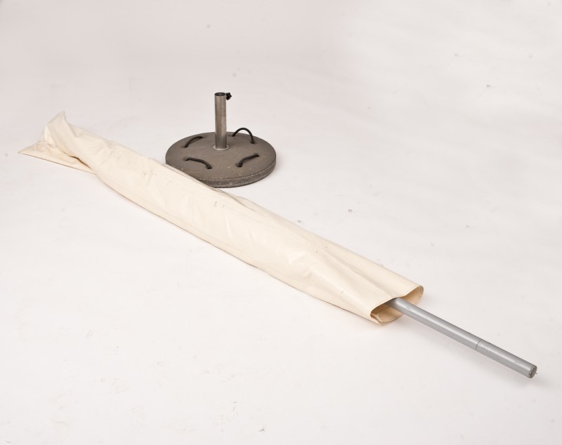 Sonnenschirm 4m Durchmesser weiß inkl. Standfuß – 4