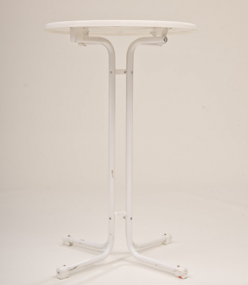 Stehtisch weiss 4 Fußsystem klappbar 70cm Bistrotisch
