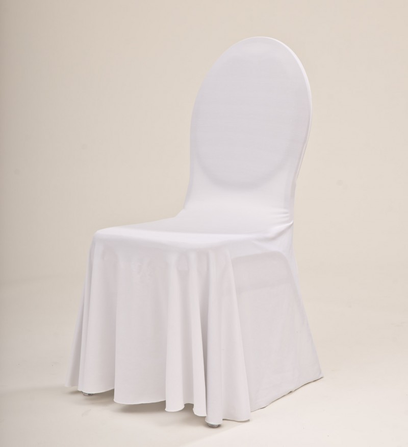 Stretchhusse optimal weiß, Stretch, Husse ab Sitzfläche locker fallend