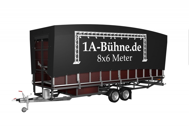 Mobiler Bühnentrailer mit Rundbogendach / Bühne / Veranstaltungsbühne / Bühnenanhänger – 4