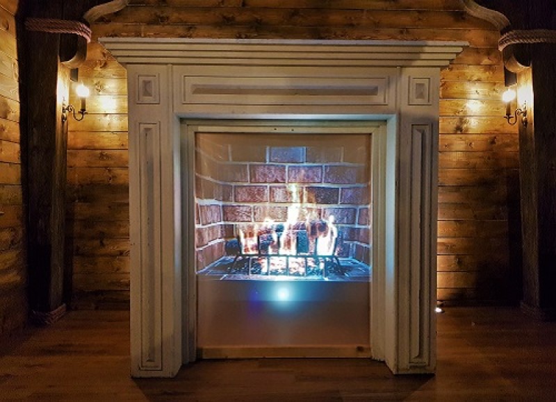 Kamin - Video Projektion