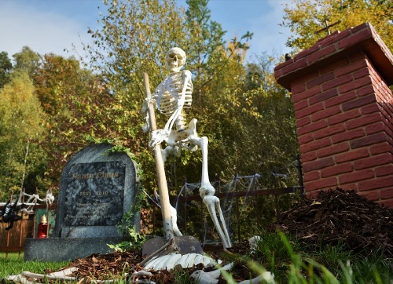 Halloween Skelett - grabendes Skelett, Halloween Dekoration