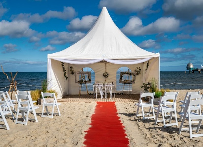 Heiraten auf der Insel Usedom, Hochzeit, Hochzeitdekoration, Strandhochzeit