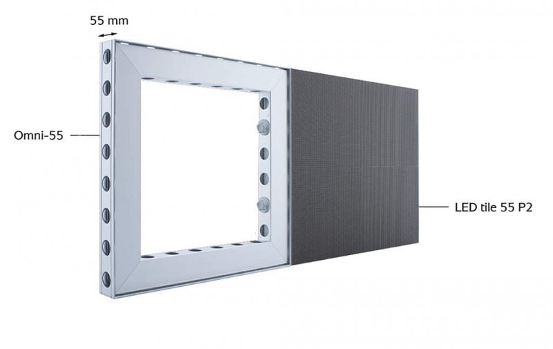 Aluvision LED Tile Hi-LED 55, 496x496mm, 2,5mm Pixelabstand – 2