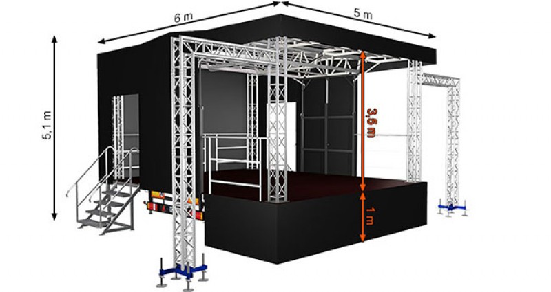 Mobile Bühne 30m² - Multistage für Stadtfest, Events, Festivals &amp; Konzert – Thumbnail 8