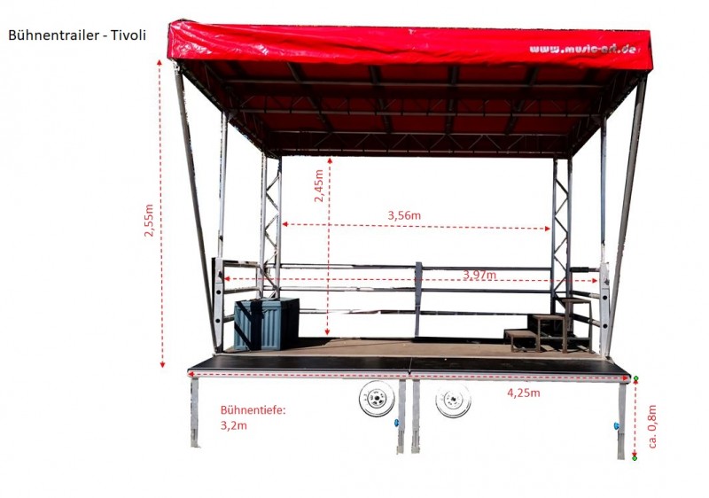 Mobile Bühne 14m² - Multistage für Stadtfest, Events, Festivals &amp; Konzert (auch als FOH) – Thumbnail 6