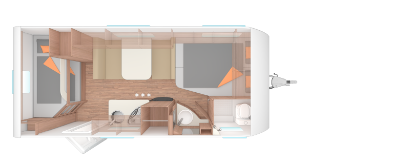 Weinsberg CaraOne 500 FDK Stockbett-Wagen für 4 Personen 2021 – 2