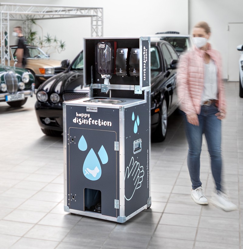 Mobile und Autarke Hygiene Station für Messen und Events (Waschbecken &amp; Desinfektion) – 3