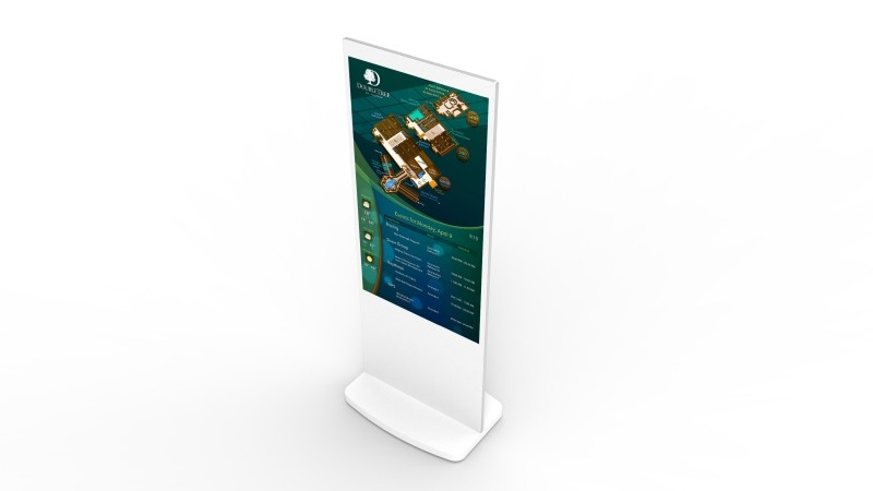 Stele mit 55 Zoll Touchscreen – 3