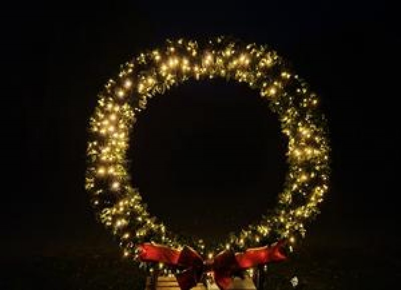 Weihnachtskranz - Lichterkranz XXL 2,6m  - Fotopoint Weihnachten - Adventskranz Weihnachtsdekoration – 2