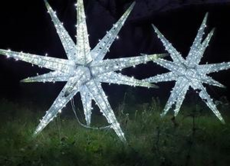 Leuchtende 3D Sterne - LED Sterne - Licht Dekoration - beleuchtete Deko Weihnachtsdekoration