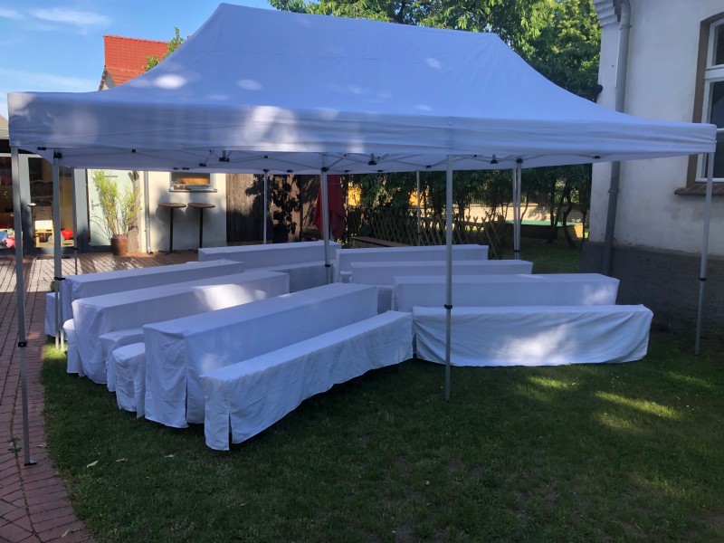 Faltzelt Pavillon Faltpavilion Partyzelt  Festzelt  weiß  3x6m, 5x10m, 6 x 12m