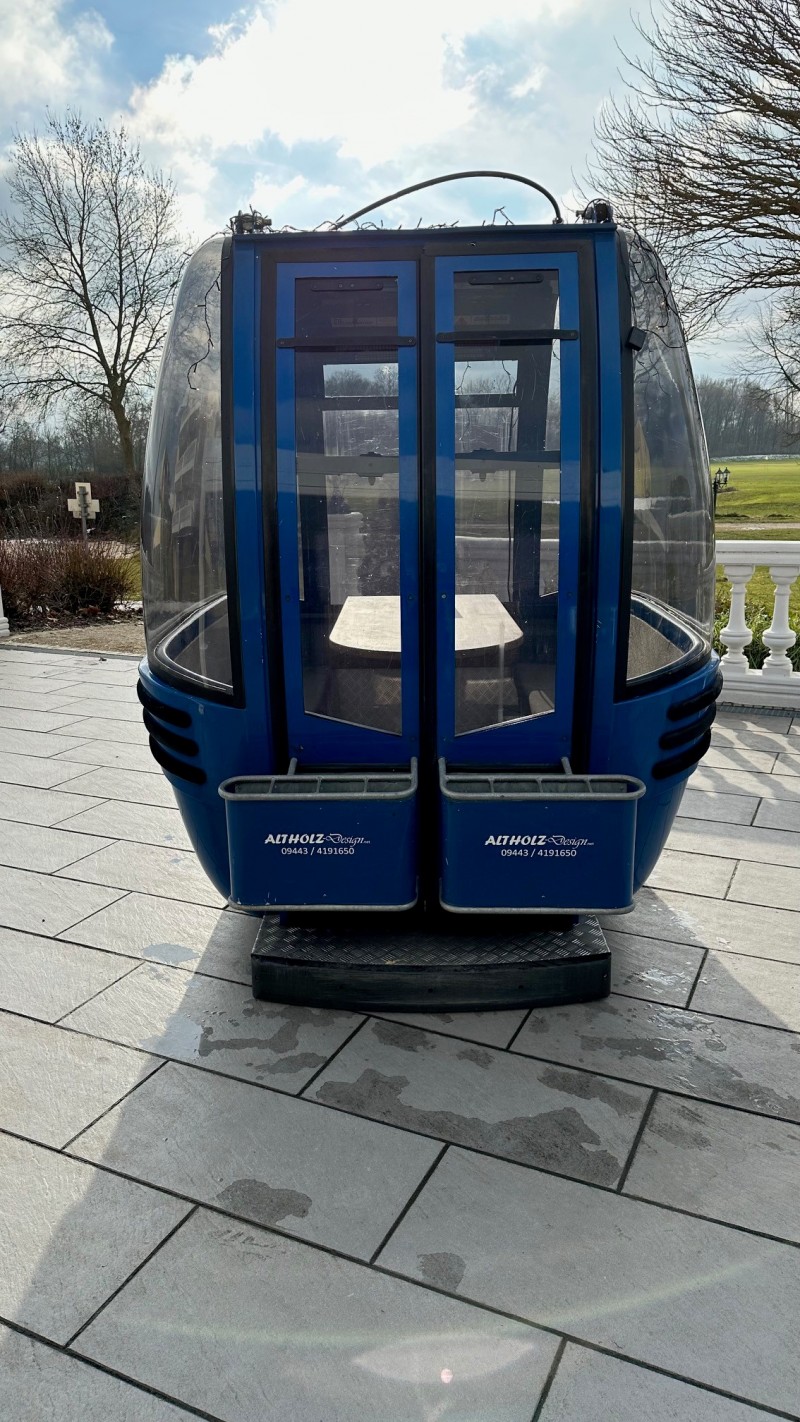 8er XL Gondel Skigondel Berggondel Seilbahn Besprechungsraum Meeting mit Tisch für 8 Pers., Heizung, – 3