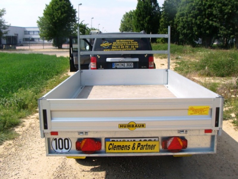 Offener Kastenanhänger Hochlader 2000 kg gebremst Seiten öffnen Leitergestell 2650 x 1650 x 300 mm – 3