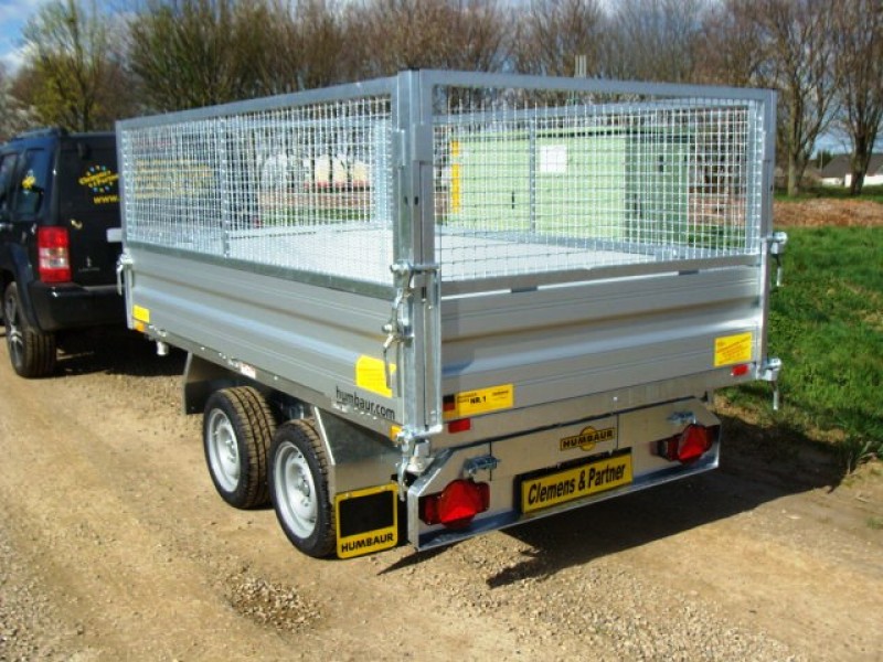 Rückwärtskipper Kipper Hochlader 2000 kg E-Pumpe / 100 km/h Laubgitteraufsatz möglich 2680x1500x300 – 2