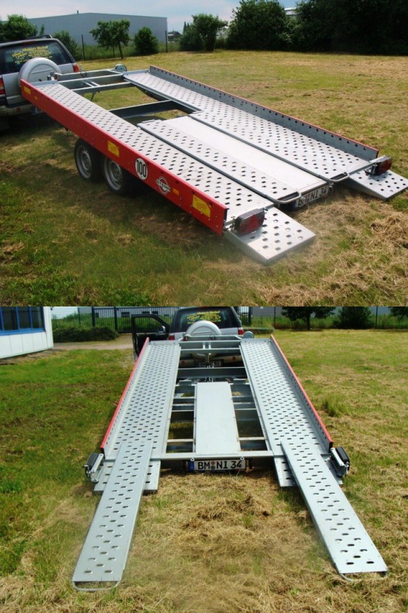 PKW Transporter Autotransporter kippbar 3500 kg gebremst flacher Auffahrwinkel 100 km/h 4010x2030 mm