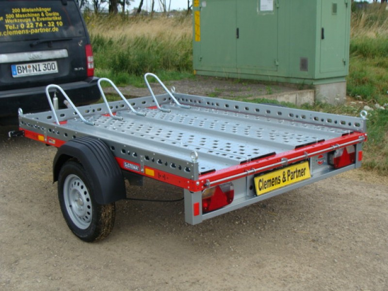 Motorradanhänger 750 kg Führerschein B gebremsten 1 bis 2 Motorräder 100 km/h 2100 x 1500 x 100 mm – 3