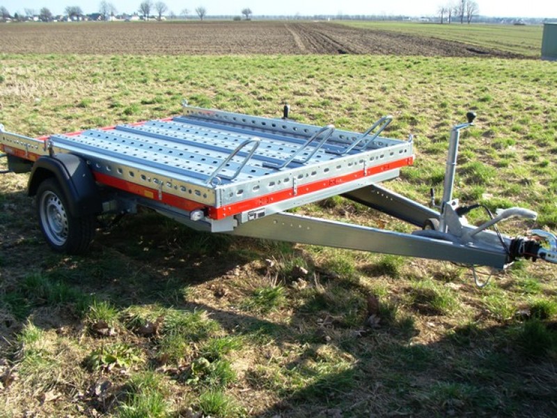 Motorradanhänger 1000 kg gebremsten 1 bis 2 Motorräder 100 km/h 2510 x 1530 x 100  Nutzlast 660 kg – Thumbnail 7