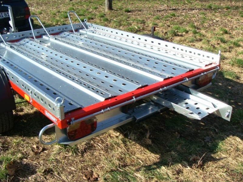 Motorradanhänger 1000 kg gebremsten 1 bis 2 Motorräder 100 km/h 2510 x 1530 x 100  Nutzlast 660 kg – Thumbnail 8