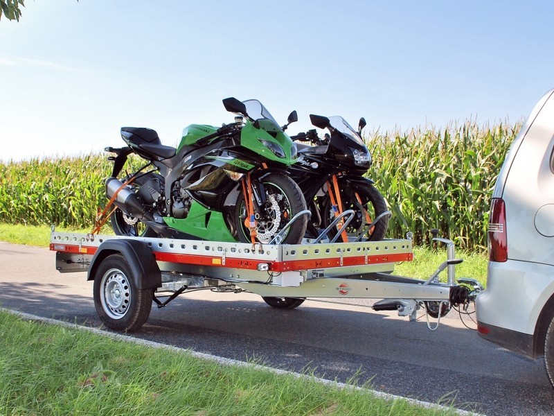 Motorradanhänger 1300 kg gebremsten 2 bis 3 Motorräder 100 km/h 2510 x 1890 Nutzlast ca. 956 kg – 5