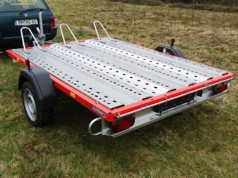 Motorradanhänger 1300 kg gebremsten 2 bis 3 Motorräder 100 km/h 2510 x 1890 Nutzlast ca. 956 kg – 4