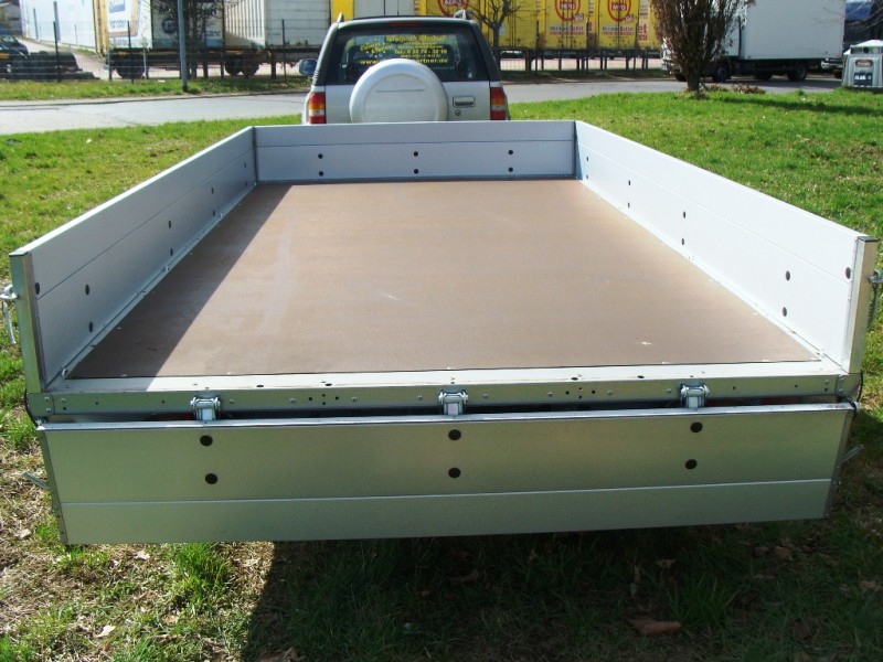 Gartenanhänger Baustelle 4 m Hochlader 3500 kg gebremst 100 km/h 4010x2030x345 mm Nutzlast 2900 kg – 2