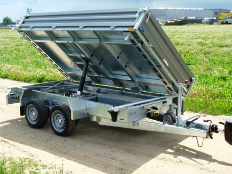 Dreiseitenkipper in Langzeitmiete besonders günstig 1800kg einachser - 3500kg doppelachser E-Pumpe