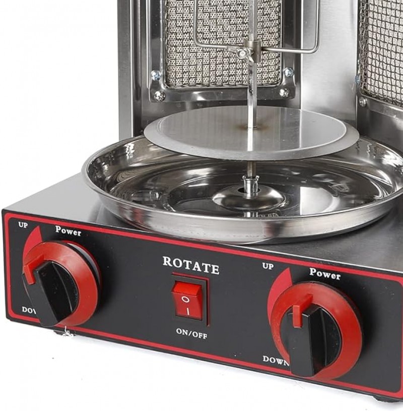 Dönergrill 3000 W Döhnerspiess Hähnchengrill Gyrosgrill Vertikalgrill Drehgrill mit Drehspieß Kebab  – 4