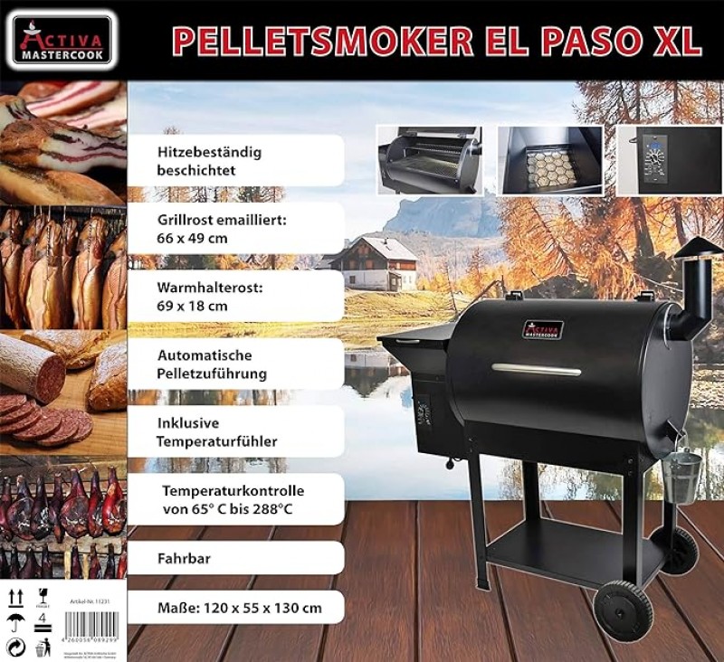 SMOKER Grill groß Grillrost 660 x 490 mm mit Deckel + Warmhalterost Pelletgrill BBQ – 2