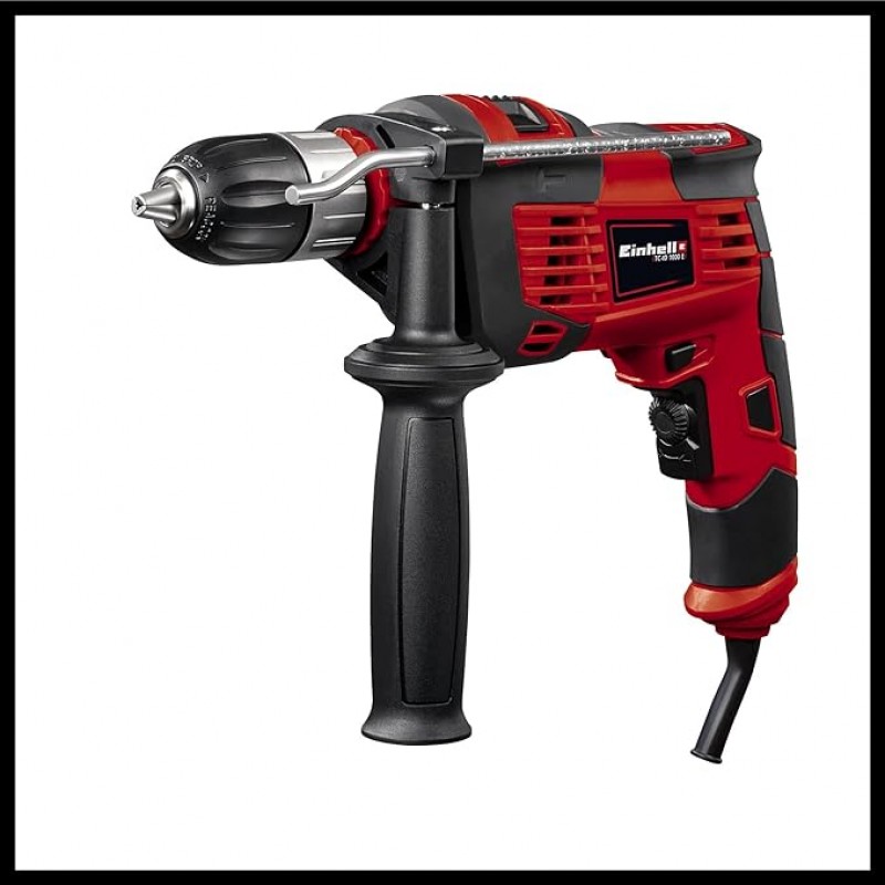 Bohrhammer-Set Bohrmaschine TC-ID 1000 E 1010 Watt Drehzahlelektronik 13 mm Schnellspannbohrfutter – Thumbnail 6