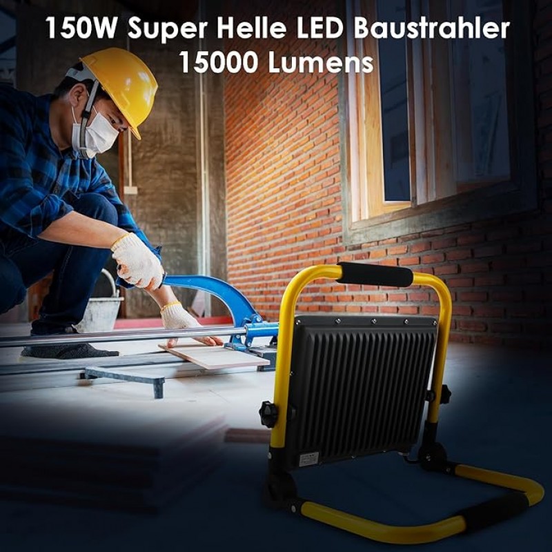 Arbeitsscheinwerfer 150 W LED Baustrahler 4 m Kabel IP66 wasserdichter Arbeitsscheinwerfer – 2