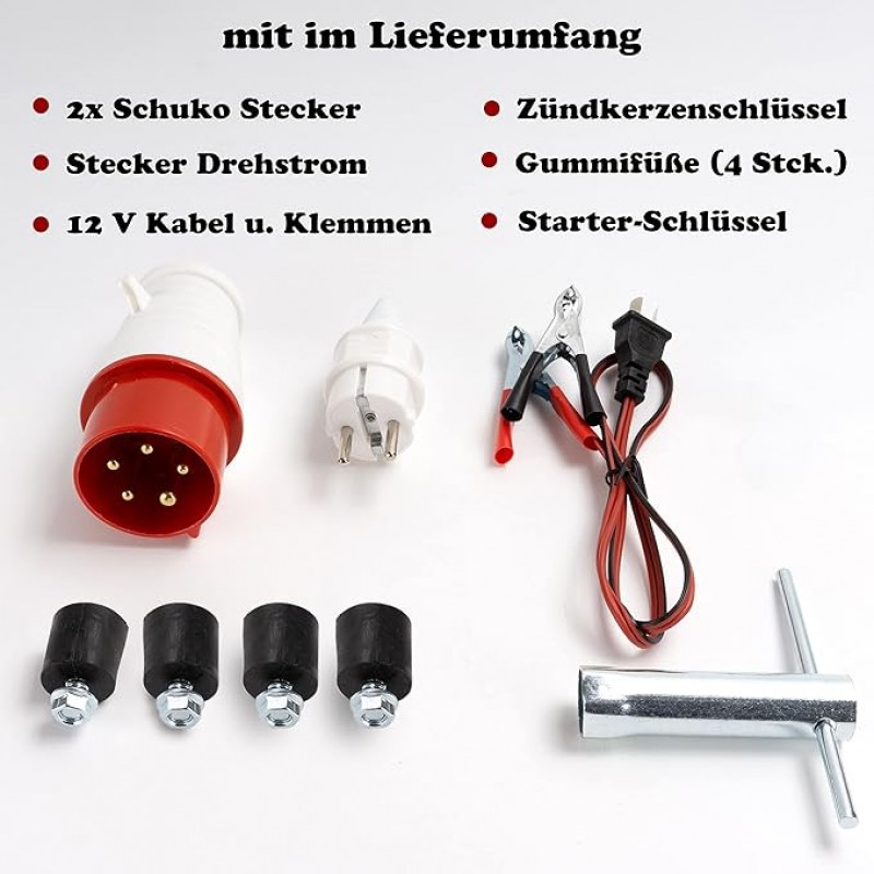 Stromgenerator Stromerzeuger Generator Aggregat Notstromaggregat Benzin / Benziner 6500 Watt 3 x 230 – Thumbnail 6