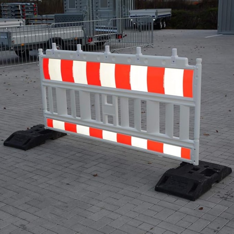 Absperrzaun 5 Stück Schrankenzaun Bauzaun Baustellenzaun Warnbake Absturzsicherung Baustelle – 2