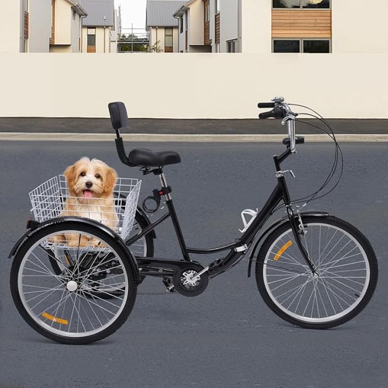 Lastenrad Dreirad Fahrrad Erwachsenendreirad Cruise Rad Cruise Bike 24 Zoll für Erwachsene – 2