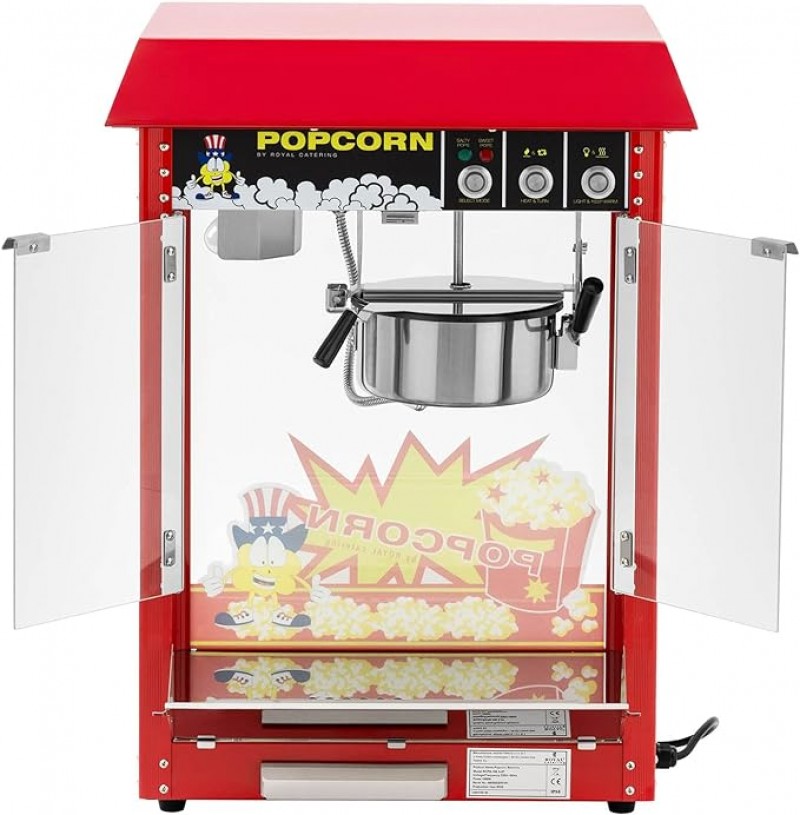 Gewerbliche Popcornmaschine Retro-Design 150 °C / 180 °C 2 Temperaturen süßes und salziges Popcorn – 2
