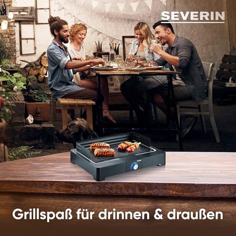 Campinggrill Tischgrill mit Aluminium-Grillplatte für den Innen- und Außenbereich Elektrogrill – 2