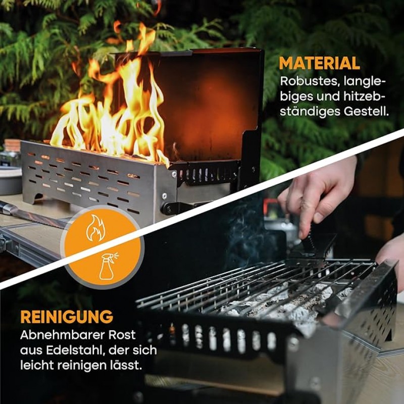 Campinggrill der Klappgrill mit Tasche für echte Grillfans ultimativ Outdoor-Erlebnis Holzkohlegrill – 2