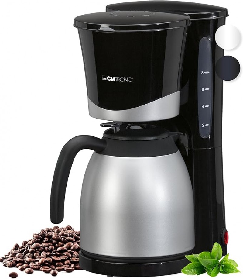 Kaffeemaschine mit Thermoskanne | Kaffeevollautomat für 8-10 Tassen | Filterkaffee | Tropf-Stopp &amp; A